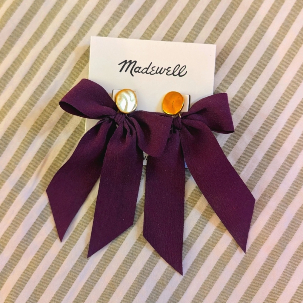 Satin Bow Statement Earrings